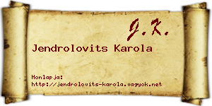 Jendrolovits Karola névjegykártya